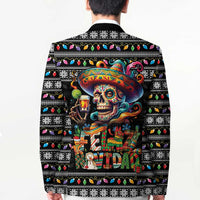 Mexican Sugar Skull Spanish Christmas Blazer Feliz Navidad Mexico - Wonder Print Shop