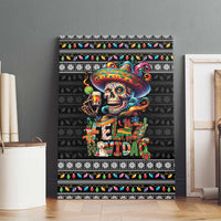 Mexican Sugar Skull Spanish Christmas Canvas Wall Art Feliz Navidad Mexico - Wonder Print Shop
