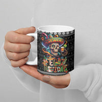 Mexican Sugar Skull Spanish Christmas Ceramic Mug Feliz Navidad Mexico - Wonder Print Shop