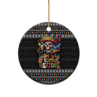 Mexican Sugar Skull Spanish Christmas Ceramic Ornament Feliz Navidad Mexico - Wonder Print Shop