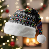 Mexican Sugar Skull Spanish Christmas Santa Hat Feliz Navidad Mexico - Wonder Print Shop