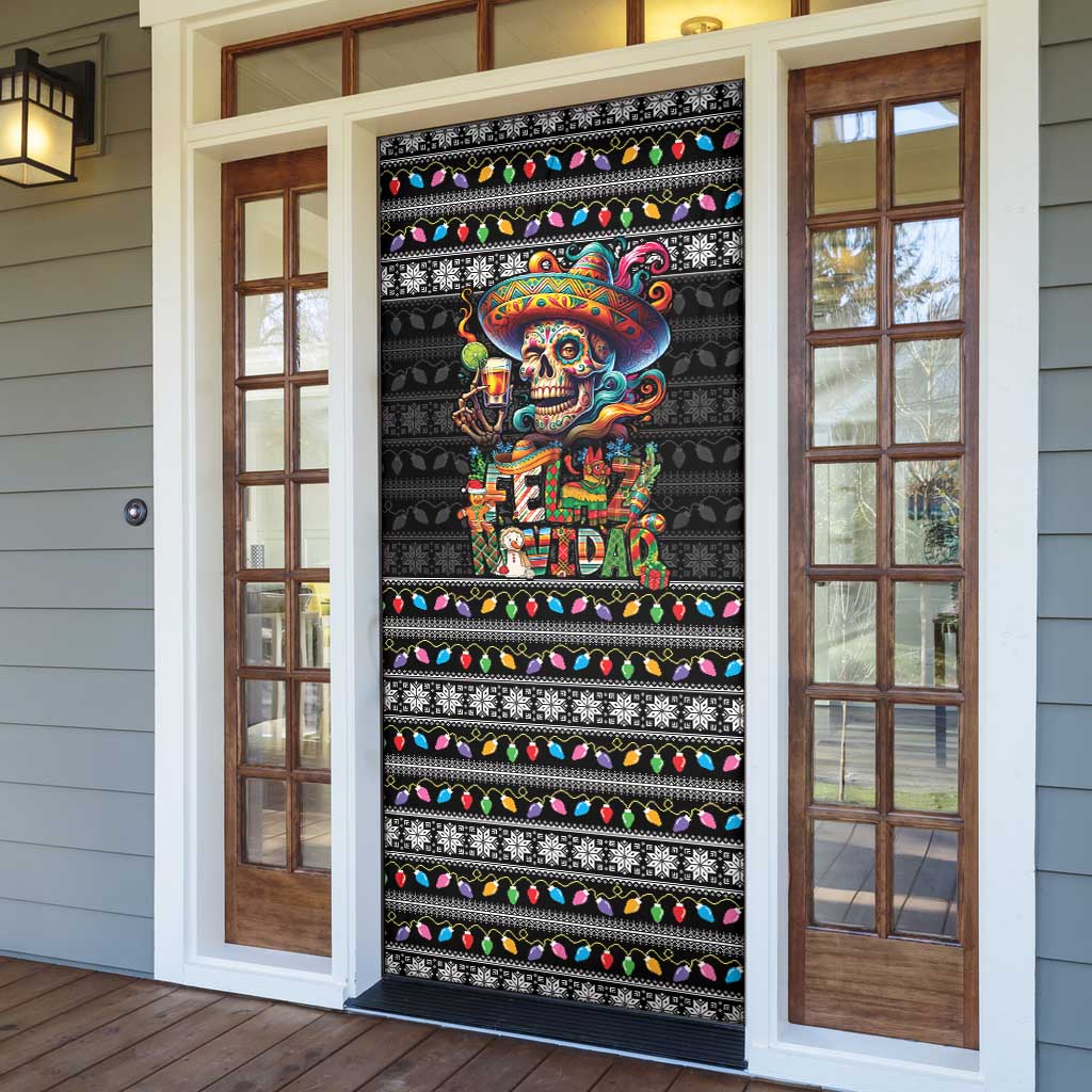 Mexican Sugar Skull Spanish Christmas Door Cover Feliz Navidad Mexico - Wonder Print Shop