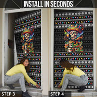 Mexican Sugar Skull Spanish Christmas Door Cover Feliz Navidad Mexico - Wonder Print Shop