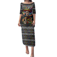 Mexican Sugar Skull Spanish Christmas Family Matching Puletasi and Hawaiian Shirt Feliz Navidad Mexico - Wonder Print Shop