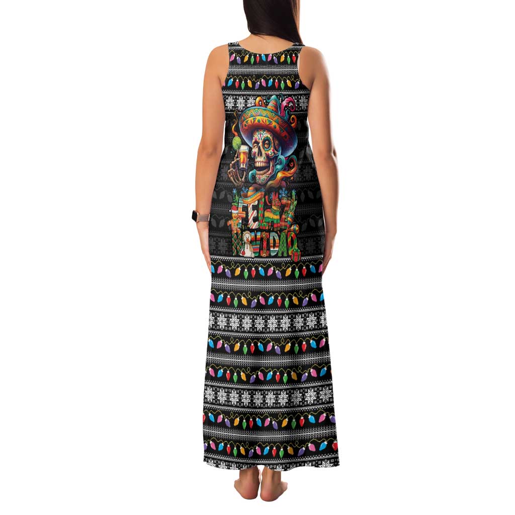Mexican Sugar Skull Spanish Christmas Family Matching Tank Maxi Dress and Hawaiian Shirt Feliz Navidad Mexico - Wonder Print Shop