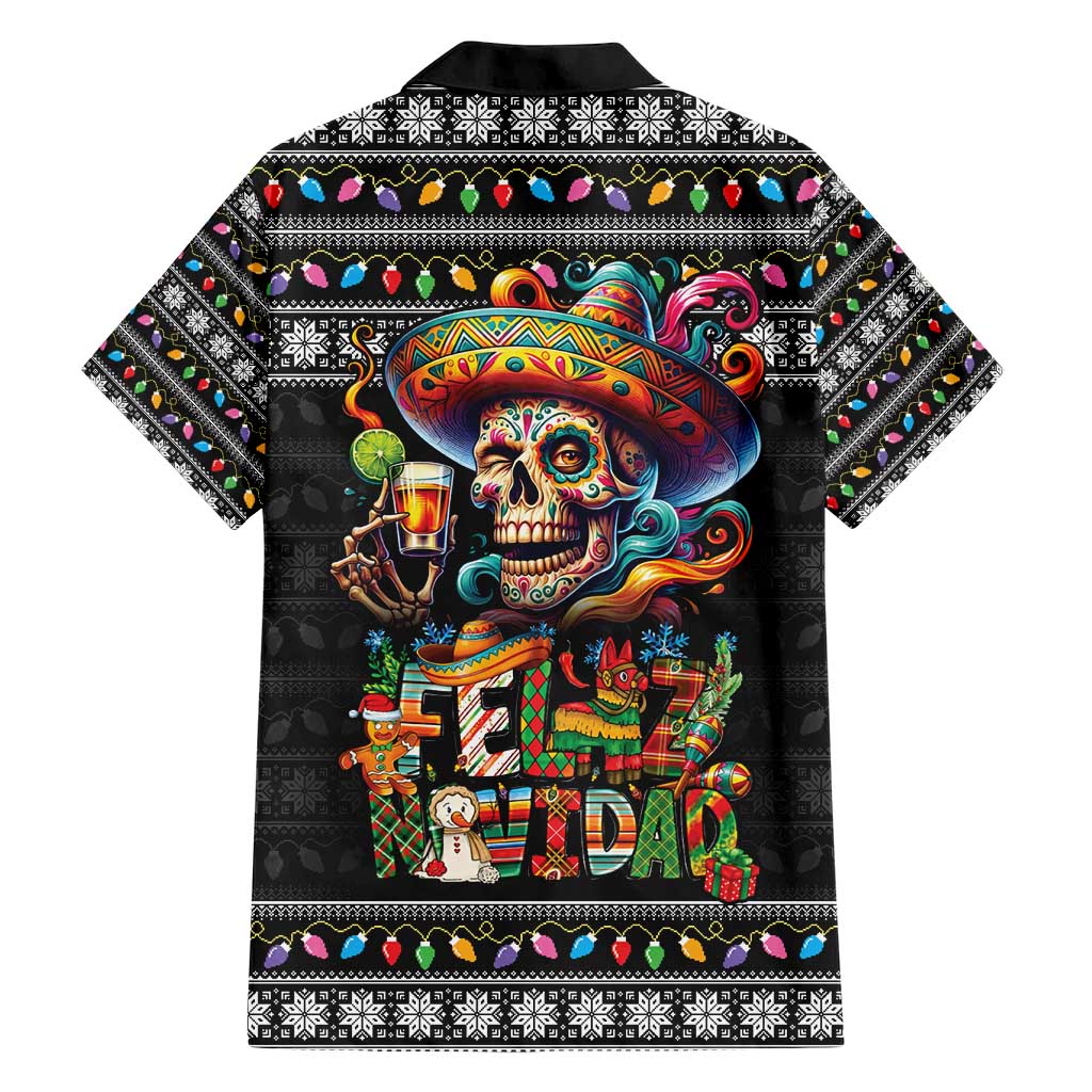 Mexican Sugar Skull Spanish Christmas Hawaiian Shirt Feliz Navidad Mexico - Wonder Print Shop
