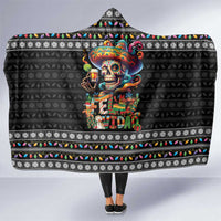 Mexican Sugar Skull Spanish Christmas Hooded Blanket Feliz Navidad Mexico - Wonder Print Shop