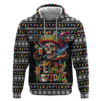 Mexican Sugar Skull Spanish Christmas Hoodie Feliz Navidad Mexico - Wonder Print Shop