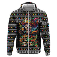 Mexican Sugar Skull Spanish Christmas Hoodie Feliz Navidad Mexico - Wonder Print Shop