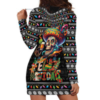 Mexican Sugar Skull Spanish Christmas Hoodie Dress Feliz Navidad Mexico - Wonder Print Shop