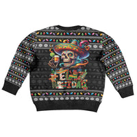 Mexican Sugar Skull Spanish Christmas Kid Ugly Christmas Sweater Feliz Navidad Mexico - Wonder Print Shop