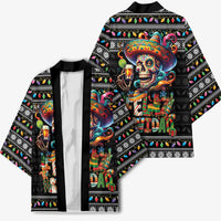 Mexican Sugar Skull Spanish Christmas Kimono Feliz Navidad Mexico - Wonder Print Shop