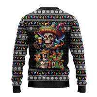 Mexican Sugar Skull Spanish Christmas Ugly Christmas Sweater Feliz Navidad Mexico - Wonder Print Shop