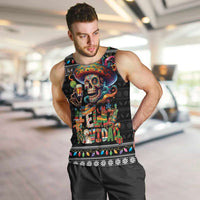 Mexican Sugar Skull Spanish Christmas Men Tank Top Feliz Navidad Mexico - Wonder Print Shop