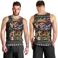 Mexican Sugar Skull Spanish Christmas Men Tank Top Feliz Navidad Mexico - Wonder Print Shop