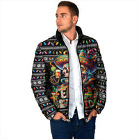 Mexican Sugar Skull Spanish Christmas Padded Jacket Feliz Navidad Mexico - Wonder Print Shop