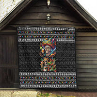 Mexican Sugar Skull Spanish Christmas Quilt Feliz Navidad Mexico - Wonder Print Shop