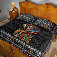 Mexican Sugar Skull Spanish Christmas Quilt Bed Set Feliz Navidad Mexico - Wonder Print Shop