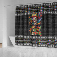 Mexican Sugar Skull Spanish Christmas Shower Curtain Feliz Navidad Mexico - Wonder Print Shop