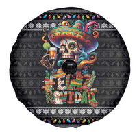 Mexican Sugar Skull Spanish Christmas Spare Tire Cover Feliz Navidad Mexico - Wonder Print Shop