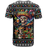Mexican Sugar Skull Spanish Christmas T Shirt Feliz Navidad Mexico - Wonder Print Shop