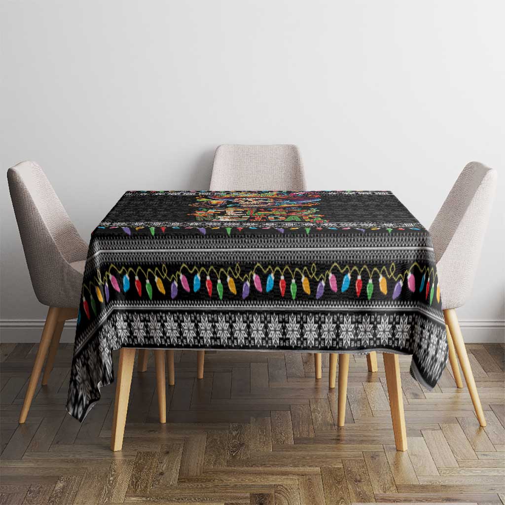 Mexican Sugar Skull Spanish Christmas Tablecloth Feliz Navidad Mexico - Wonder Print Shop