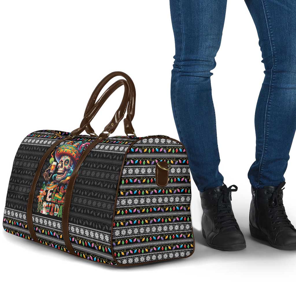 Mexican Sugar Skull Spanish Christmas Travel Bag Feliz Navidad Mexico - Wonder Print Shop