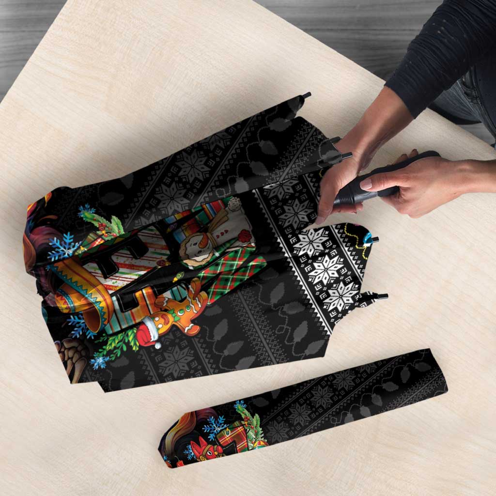 Mexican Sugar Skull Spanish Christmas Umbrella Feliz Navidad Mexico - Wonder Print Shop