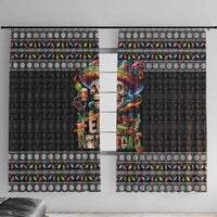 Mexican Sugar Skull Spanish Christmas Window Curtain Feliz Navidad Mexico - Wonder Print Shop