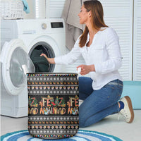 Mexican Sumbrero and Snowman Christmas Laundry Basket Feliz Navidad Mexico - Wonder Print Shop