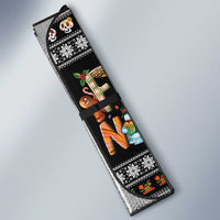 Mexican Sumbrero and Snowman Christmas Auto Sun Shade Feliz Navidad Mexico - Wonder Print Shop