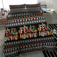Mexican Sumbrero and Snowman Christmas Bedding Set Feliz Navidad Mexico - Wonder Print Shop