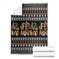 Mexican Sumbrero and Snowman Christmas Blanket Feliz Navidad Mexico - Wonder Print Shop