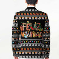 Mexican Sumbrero and Snowman Christmas Blazer Feliz Navidad Mexico - Wonder Print Shop