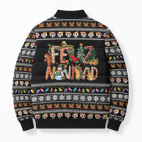 Mexican Sumbrero and Snowman Christmas Bomber Puffer Jacket Feliz Navidad Mexico - Wonder Print Shop