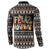 Mexican Sumbrero and Snowman Christmas Button Sweatshirt Feliz Navidad Mexico - Wonder Print Shop