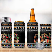 Mexican Sumbrero and Snowman Christmas 4 in 1 Can Cooler Tumbler Feliz Navidad Mexico - Wonder Print Shop