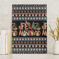 Mexican Sumbrero and Snowman Christmas Canvas Wall Art Feliz Navidad Mexico - Wonder Print Shop