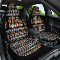Mexican Sumbrero and Snowman Christmas Car Seat Cover Feliz Navidad Mexico - Wonder Print Shop