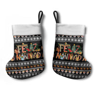 Mexican Sumbrero and Snowman Christmas Stocking Feliz Navidad Mexico - Wonder Print Shop