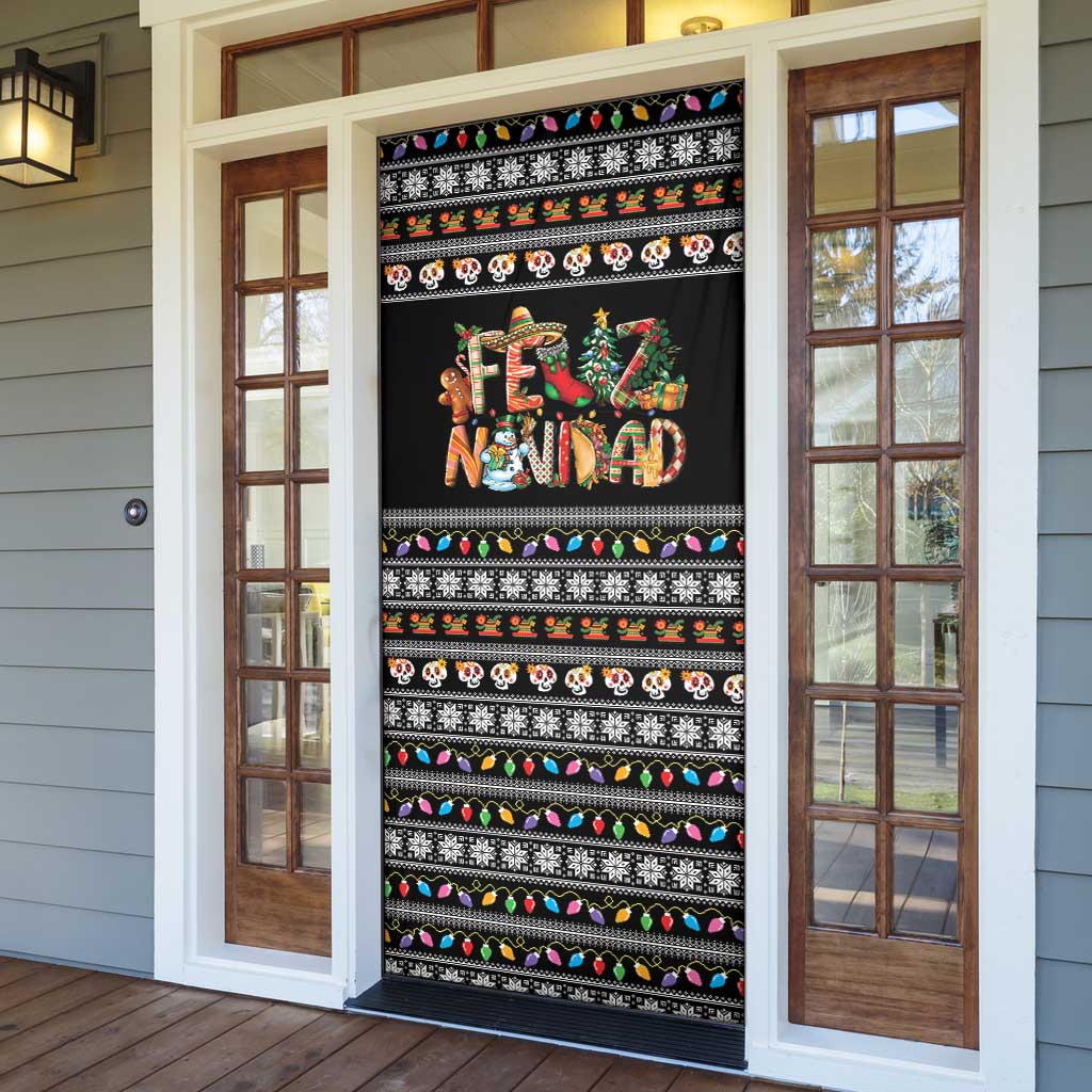 Mexican Sumbrero and Snowman Christmas Door Cover Feliz Navidad Mexico - Wonder Print Shop