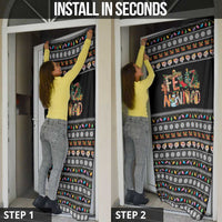 Mexican Sumbrero and Snowman Christmas Door Cover Feliz Navidad Mexico - Wonder Print Shop