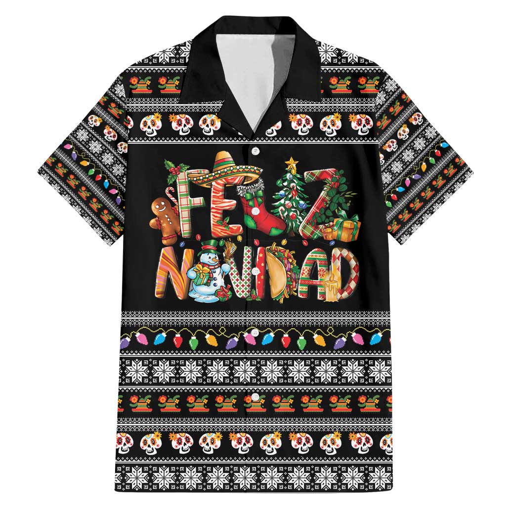 Mexican Sumbrero and Snowman Christmas Family Matching Mermaid Dress and Hawaiian Shirt Feliz Navidad Mexico - Wonder Print Shop
