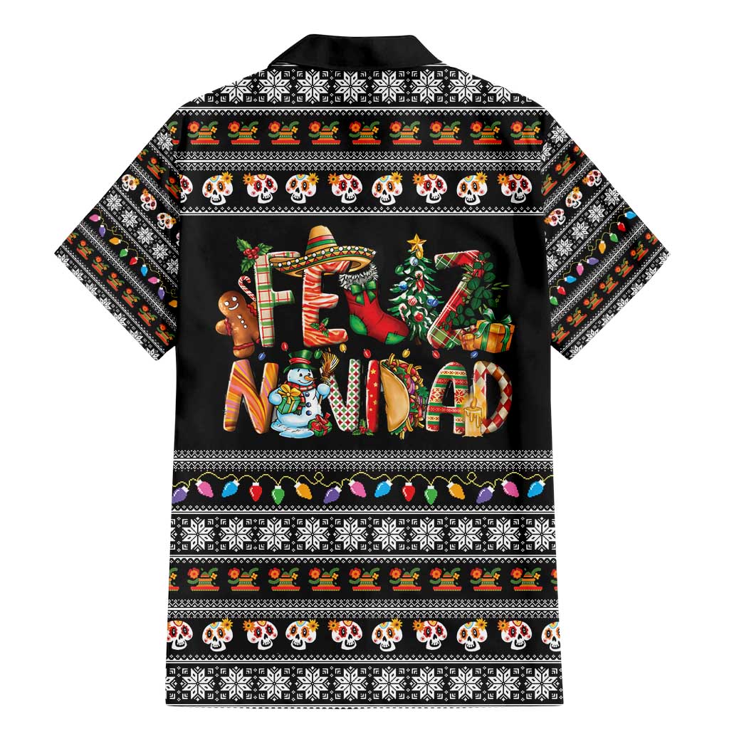 Mexican Sumbrero and Snowman Christmas Family Matching Mermaid Dress and Hawaiian Shirt Feliz Navidad Mexico - Wonder Print Shop