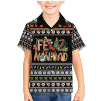 Mexican Sumbrero and Snowman Christmas Family Matching Mermaid Dress and Hawaiian Shirt Feliz Navidad Mexico - Wonder Print Shop