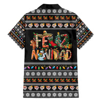Mexican Sumbrero and Snowman Christmas Family Matching Off The Shoulder Long Sleeve Dress and Hawaiian Shirt Feliz Navidad Mexico - Wonder Print Shop