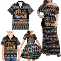 Mexican Sumbrero and Snowman Christmas Family Matching Off Shoulder Maxi Dress and Hawaiian Shirt Feliz Navidad Mexico - Wonder Print Shop