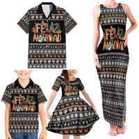 Mexican Sumbrero and Snowman Christmas Family Matching Tank Maxi Dress and Hawaiian Shirt Feliz Navidad Mexico - Wonder Print Shop