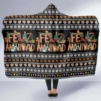 Mexican Sumbrero and Snowman Christmas Hooded Blanket Feliz Navidad Mexico - Wonder Print Shop