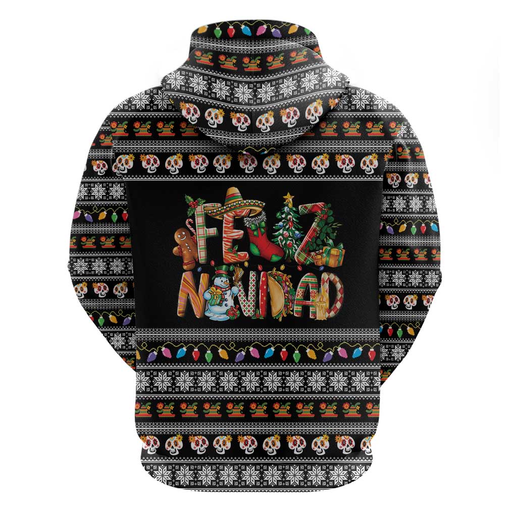 Mexican Sumbrero and Snowman Christmas Hoodie Feliz Navidad Mexico - Wonder Print Shop